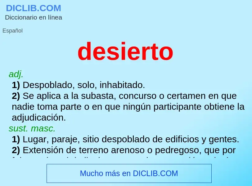 O que é desierto - definição, significado, conceito