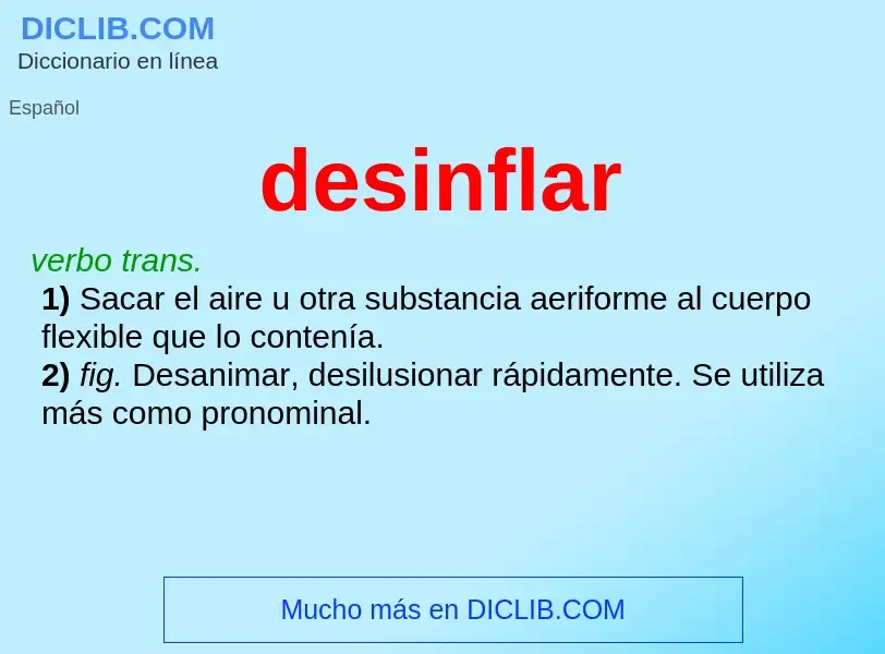 O que é desinflar - definição, significado, conceito