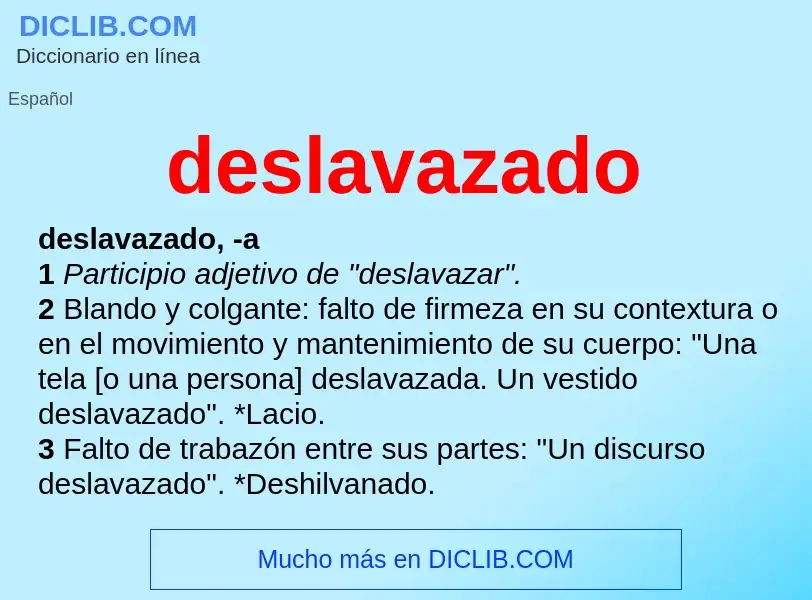 Wat is deslavazado - definition