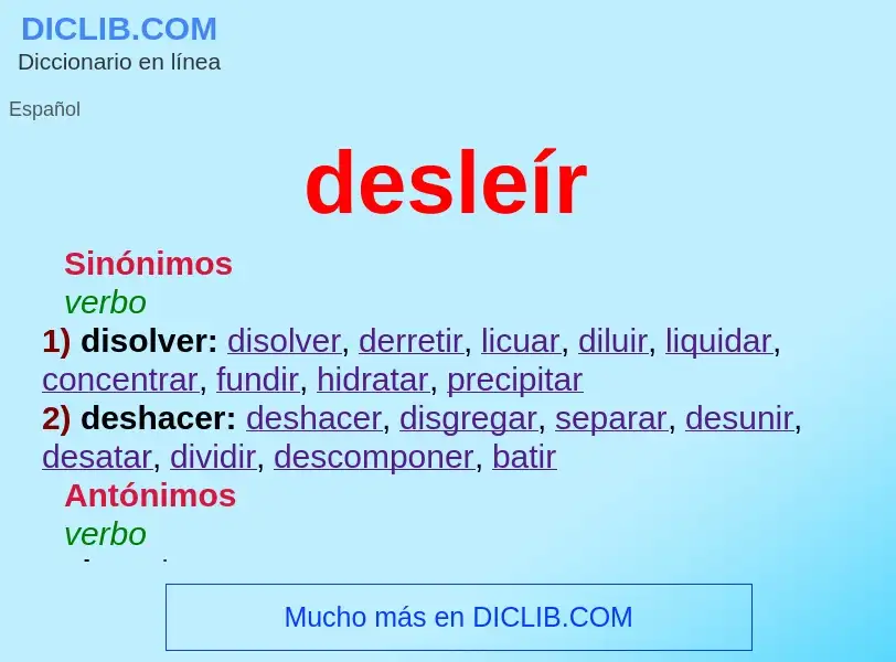 Wat is desleír - definition