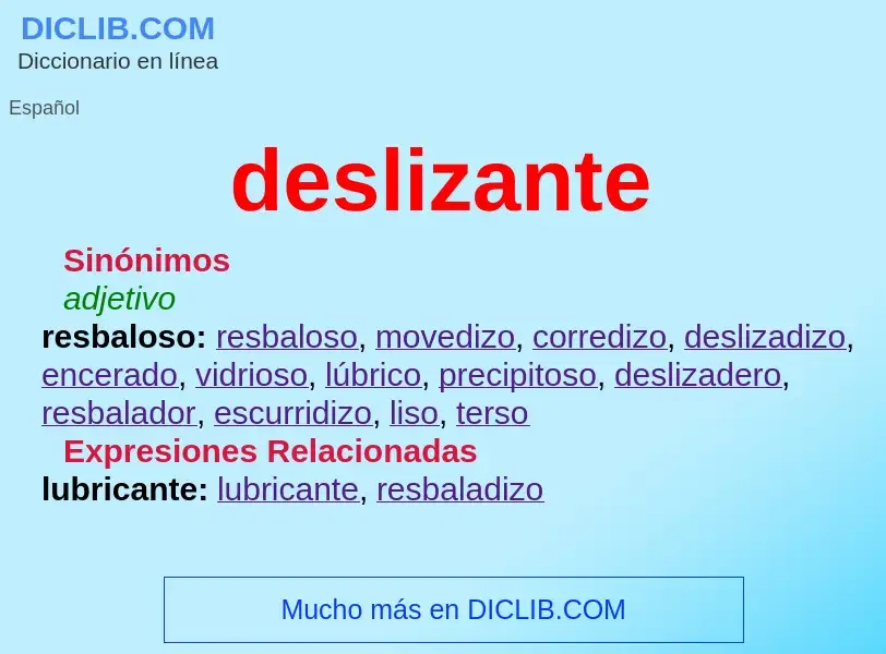 What is deslizante - definition