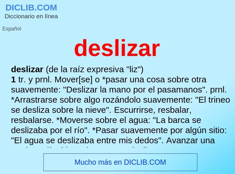 ¿Qué es deslizar? - significado y definición