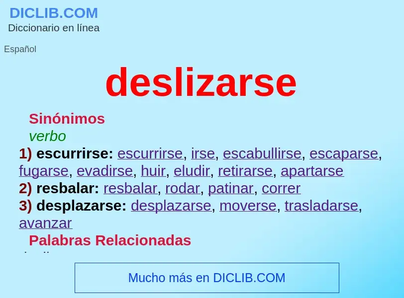 O que é deslizarse - definição, significado, conceito