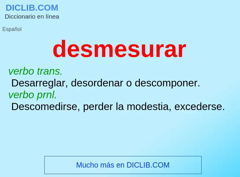 O que é desmesurar - definição, significado, conceito