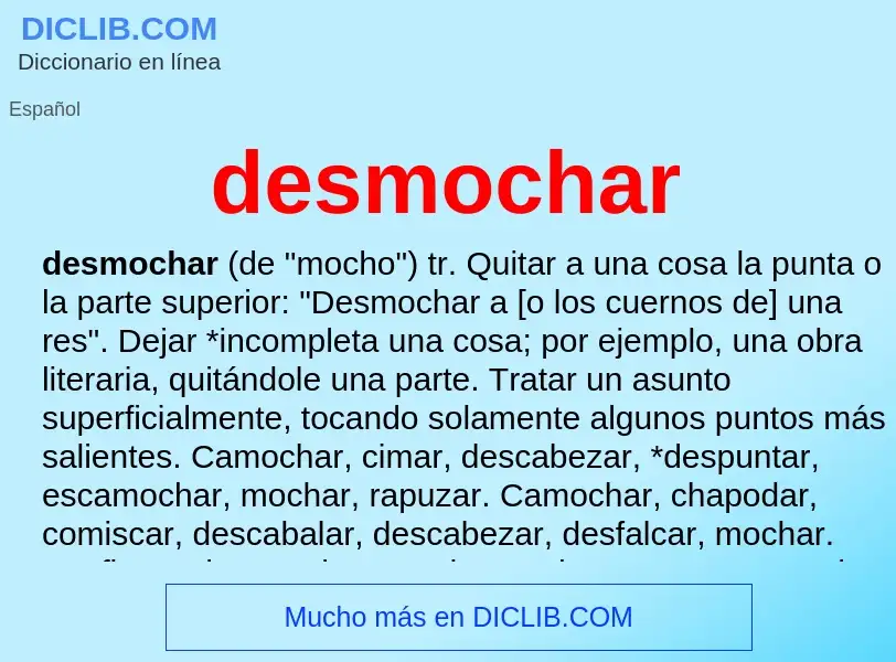 Wat is desmochar - definition