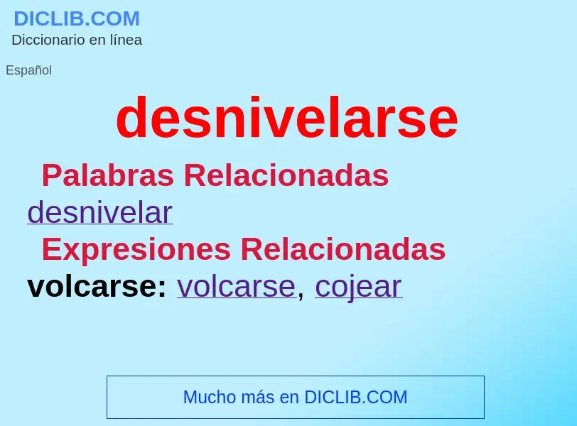 Wat is desnivelarse - definition