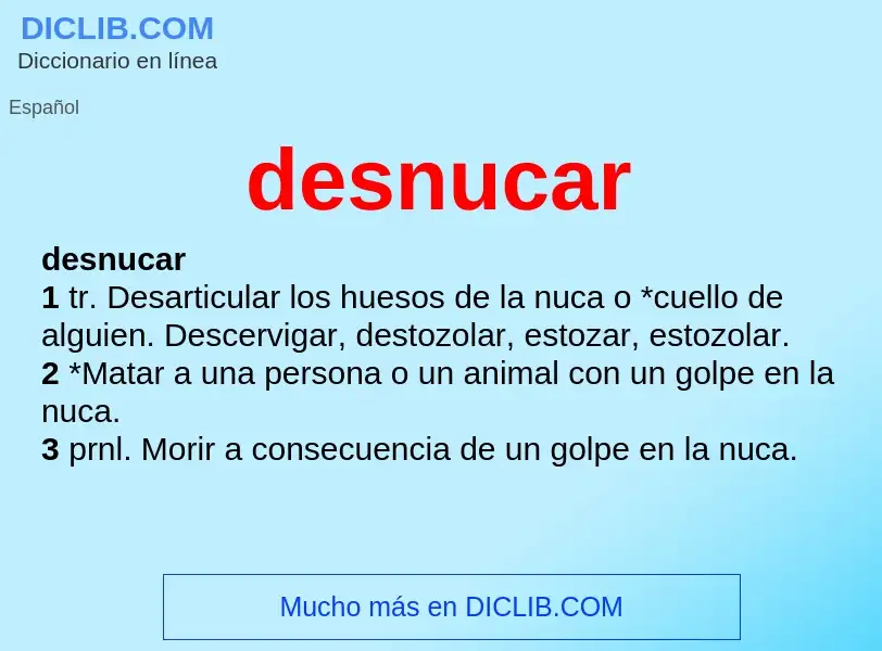 What is desnucar - definition