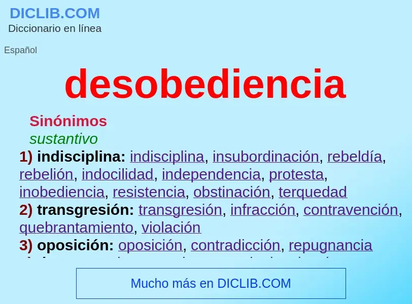 Wat is desobediencia - definition