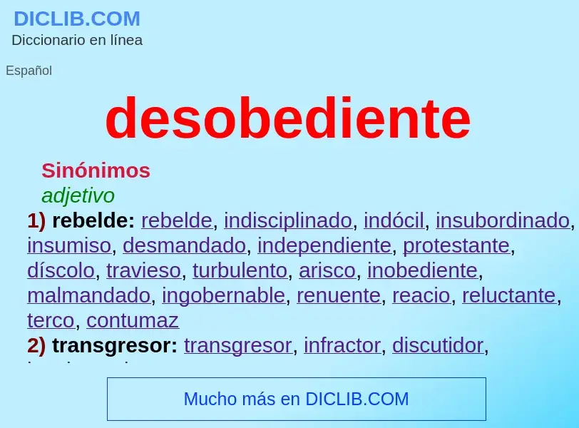 What is desobediente - definition