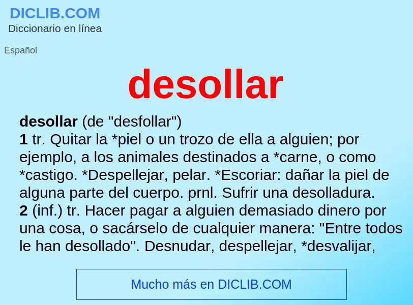 What is desollar - meaning and definition