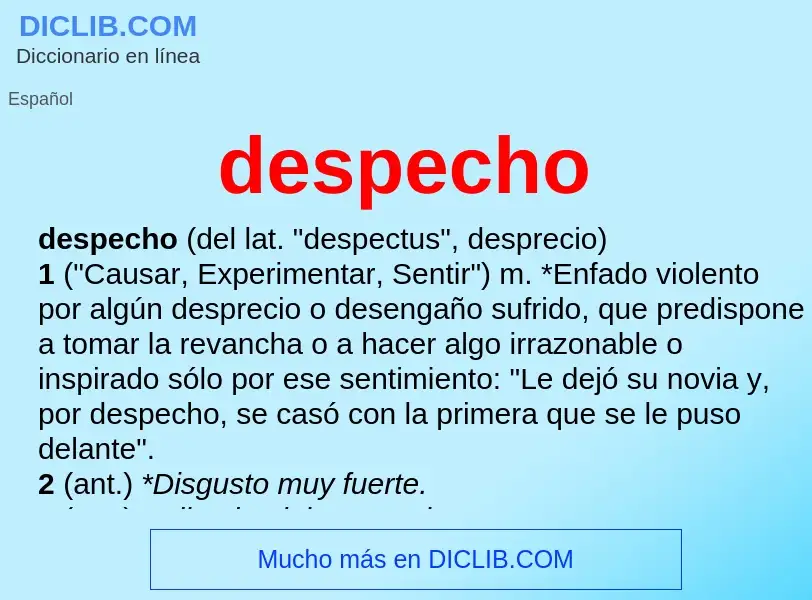 Wat is despecho - definition