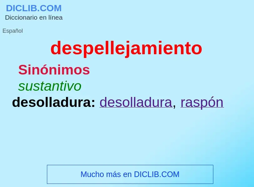 ¿Qué es despellejamiento? - significado y definición