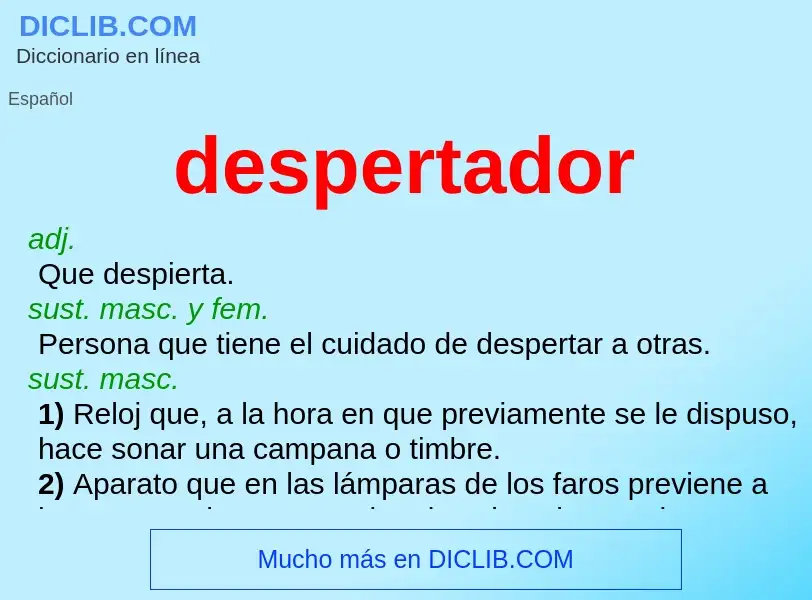 What is despertador - definition