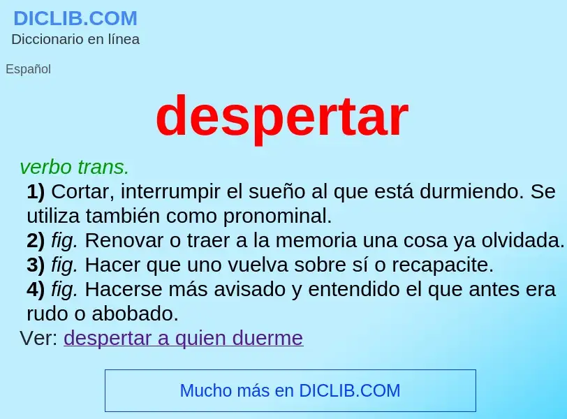 What is despertar - meaning and definition