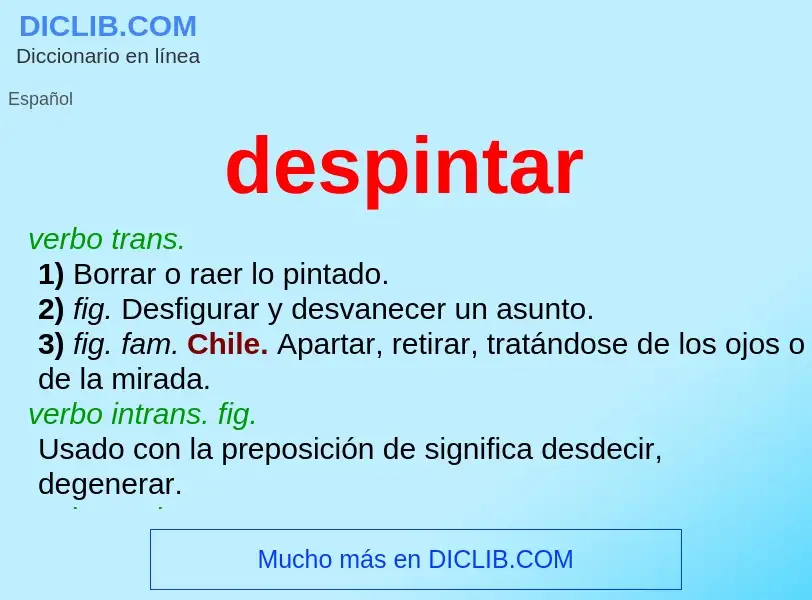 Wat is despintar - definition