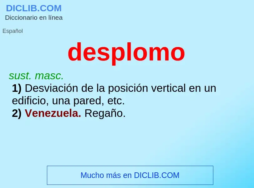 O que é desplomo - definição, significado, conceito