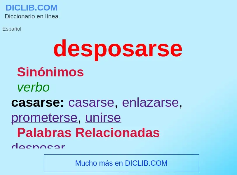 Wat is desposarse - definition