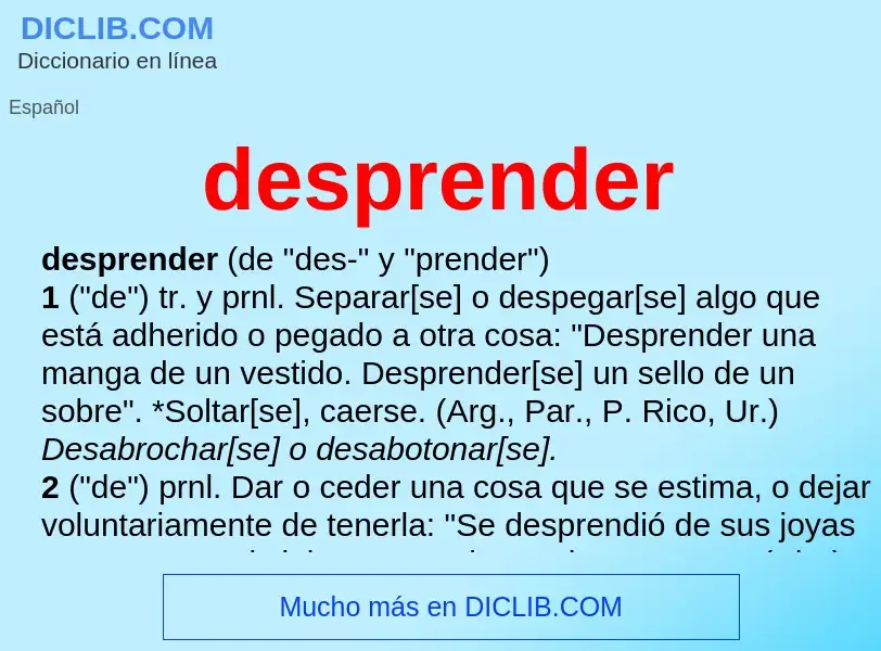 O que é desprender - definição, significado, conceito