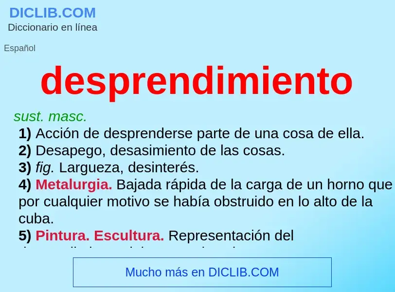 What is desprendimiento - meaning and definition