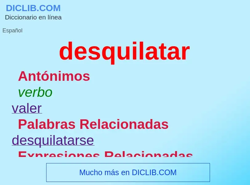 ¿Qué es desquilatar? - significado y definición