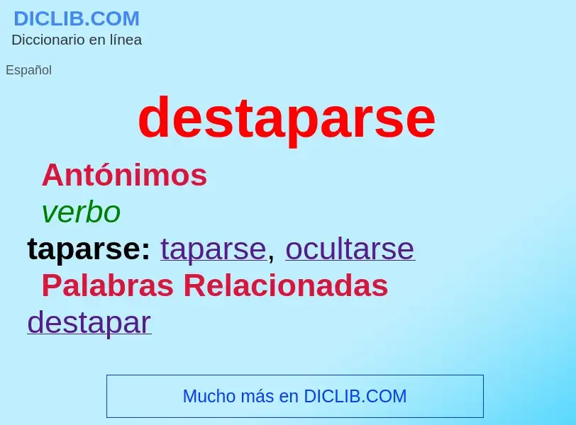 Wat is destaparse - definition