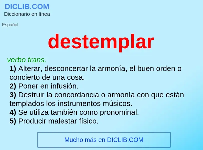 Wat is destemplar - definition