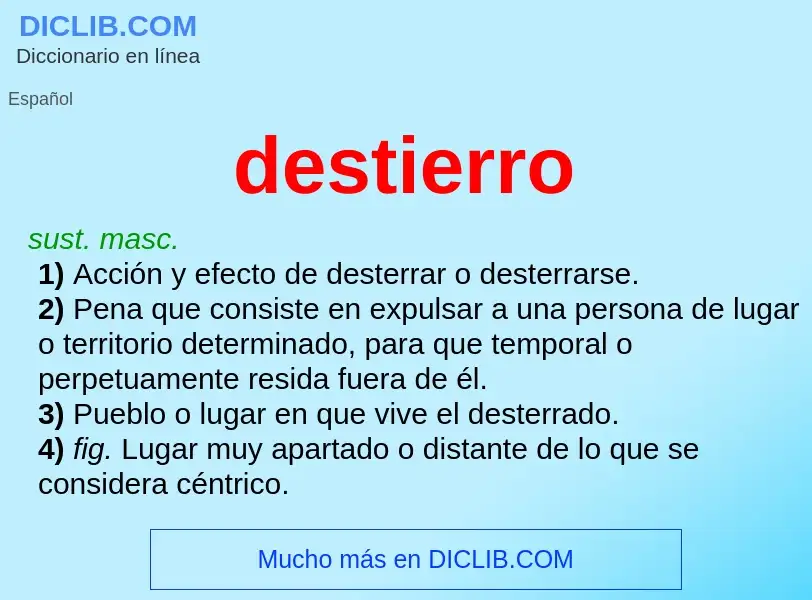 Wat is destierro - definition