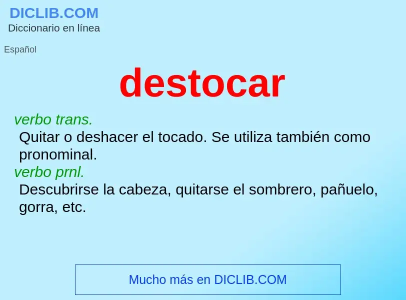 What is destocar - meaning and definition