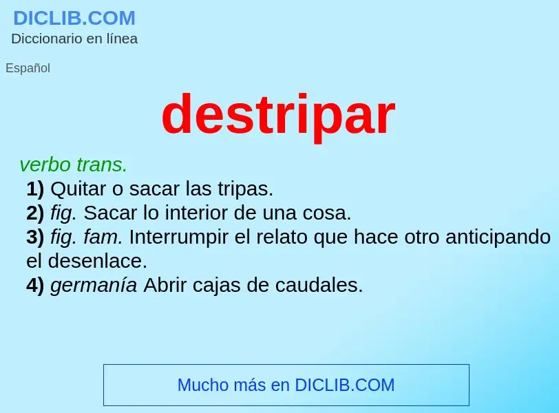 Wat is destripar - definition