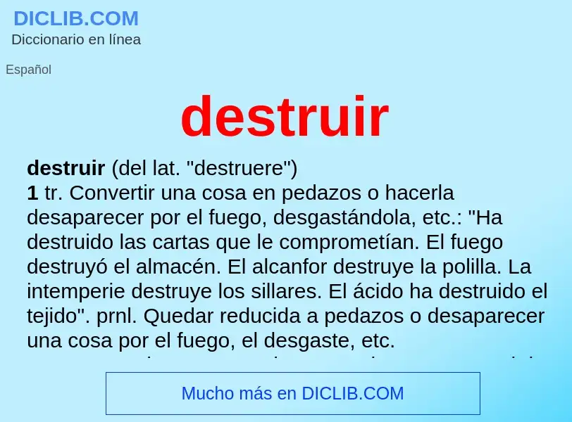 What is destruir - definition