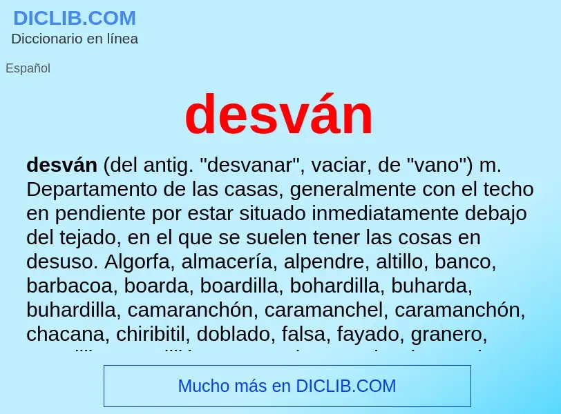 Wat is desván - definition