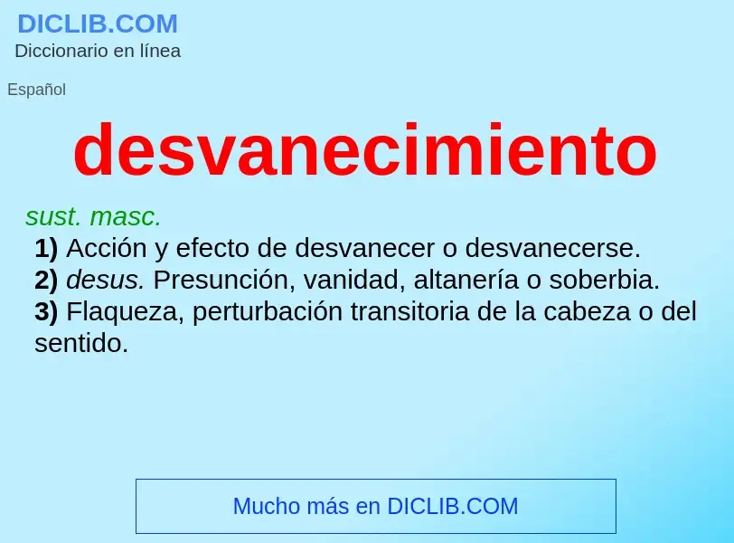 Wat is desvanecimiento - definition