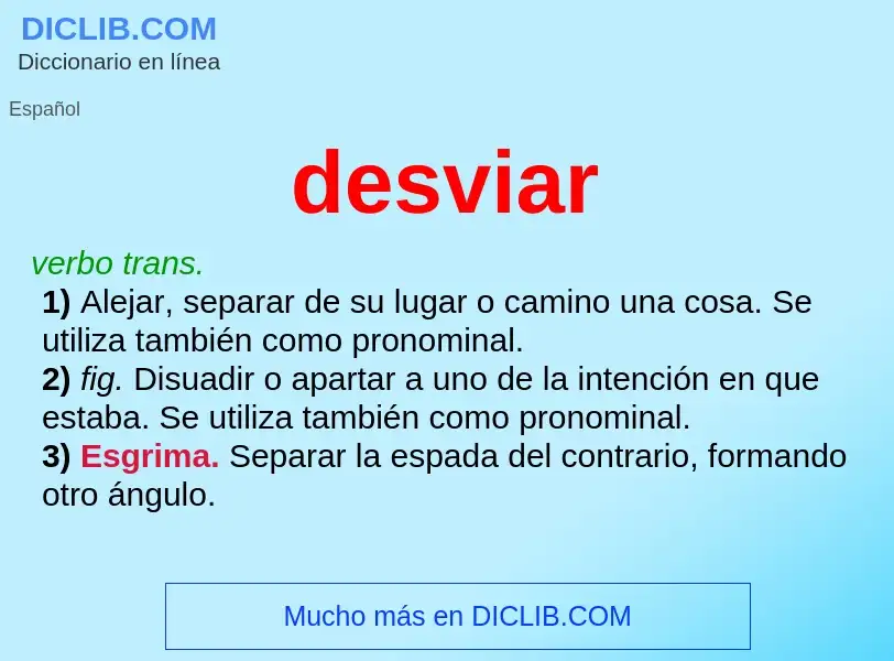 What is desviar - definition