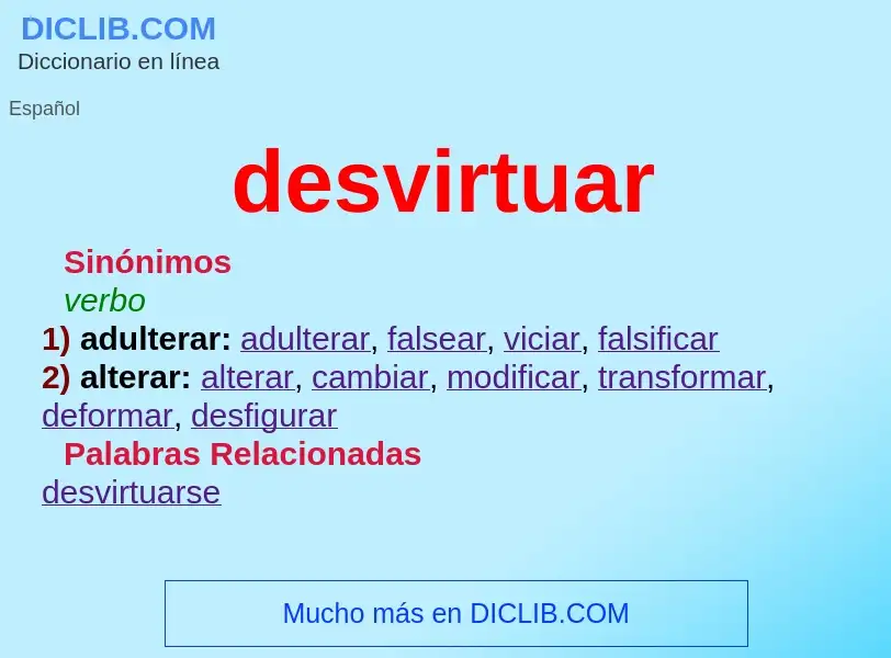 Wat is desvirtuar - definition