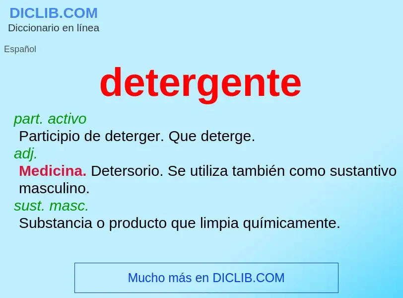 ¿Qué es detergente? - significado y definición