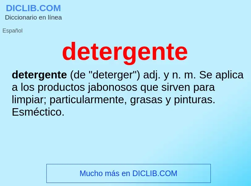 O que é detergente - definição, significado, conceito