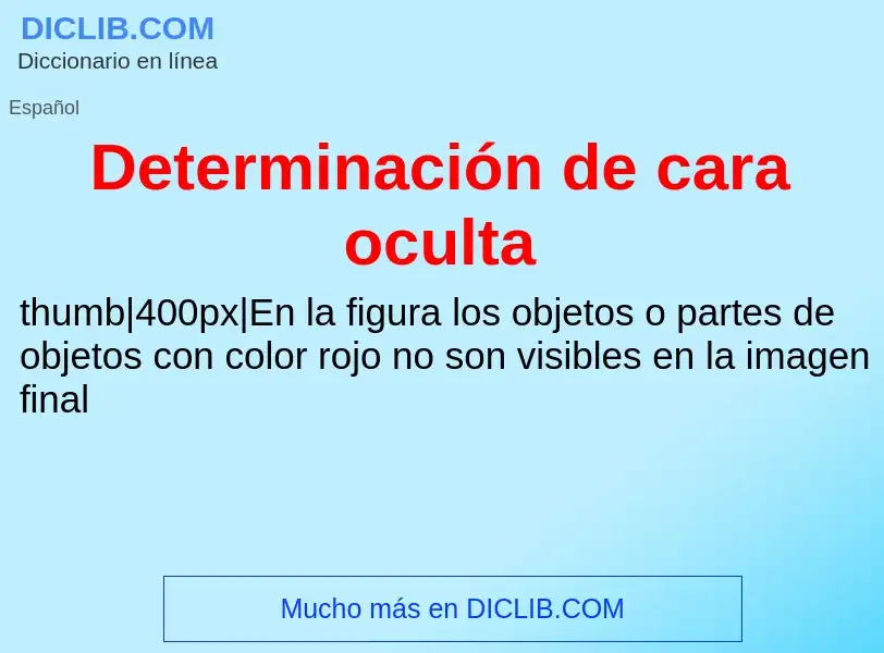 Wat is Determinación de cara oculta - definition