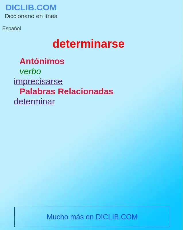 Wat is determinarse - definition