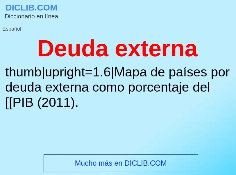 ¿Qué es Deuda externa? - significado y definición