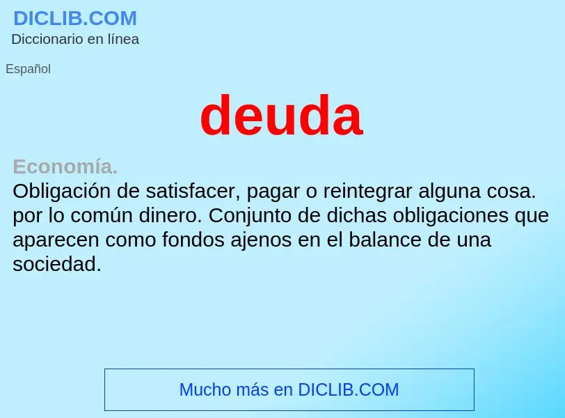 Wat is deuda - definition