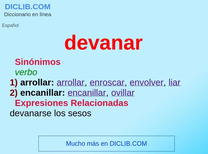 Wat is devanar - definition