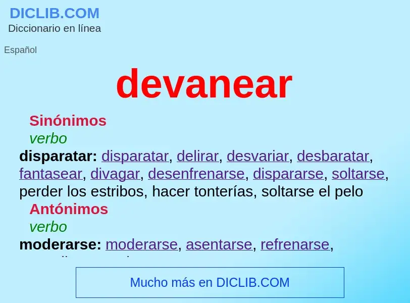 What is devanear - meaning and definition