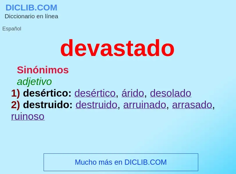 What is devastado - definition