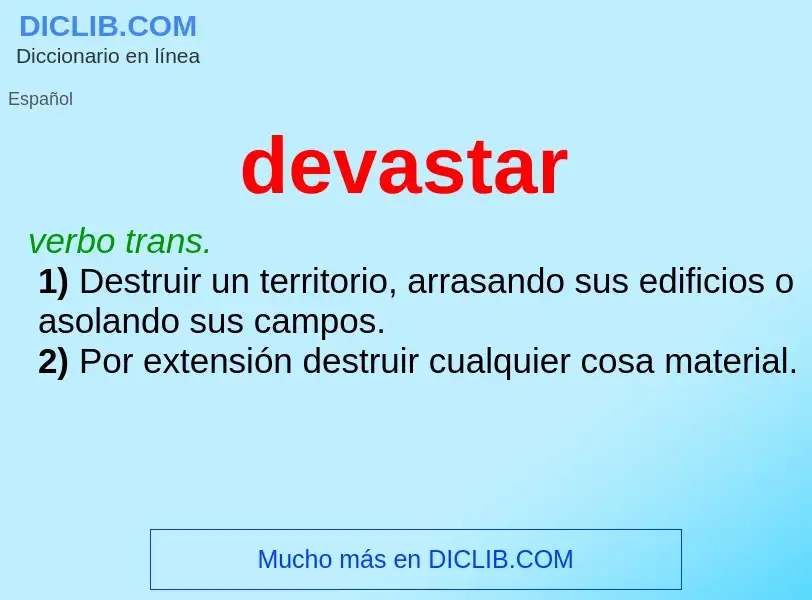 What is devastar - meaning and definition