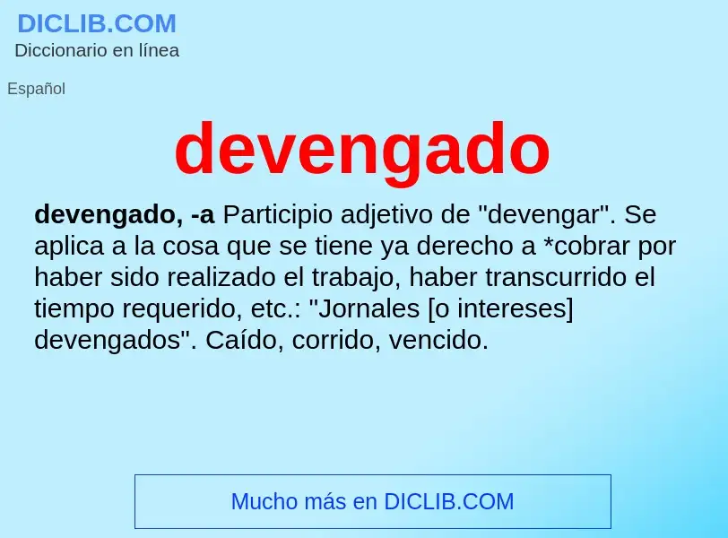 What is devengado - definition