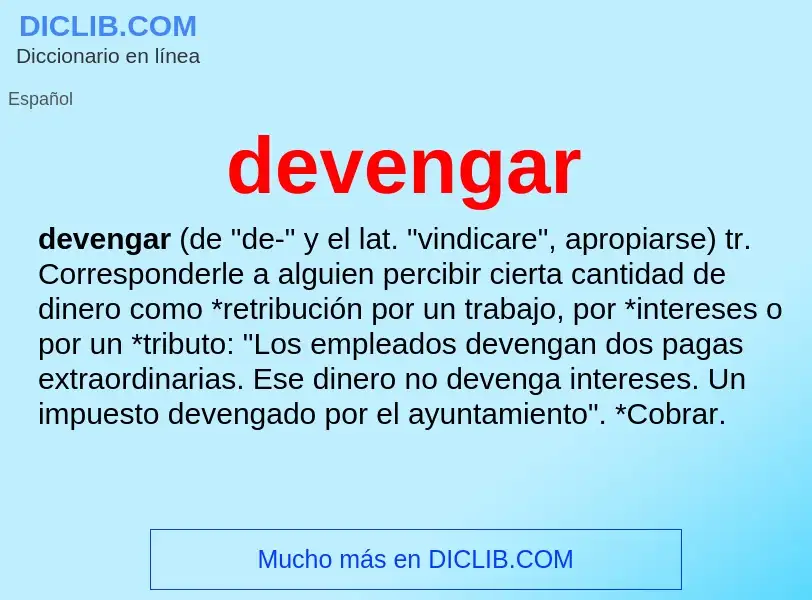 Was ist devengar - Definition