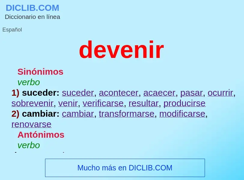 What is devenir - definition