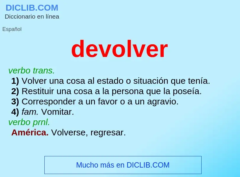 Was ist devolver - Definition