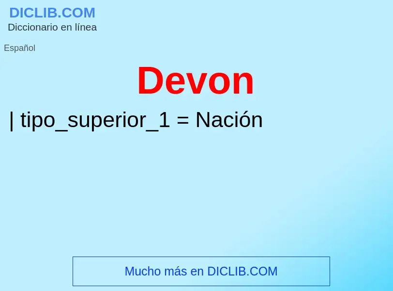 ¿Qué es Devon? - significado y definición