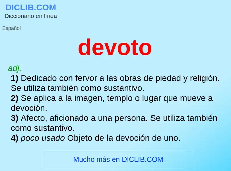 Was ist devoto - Definition